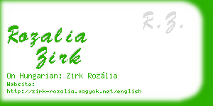 rozalia zirk business card